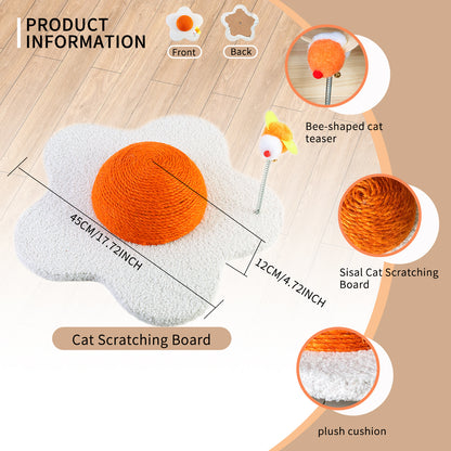 Three-in-one Cat Scratcher, Space-saving Design, Durable Material, Comfortable Claw Grinding Experience, Multi-functional Integration To Meet The Daily Needs Of Cats