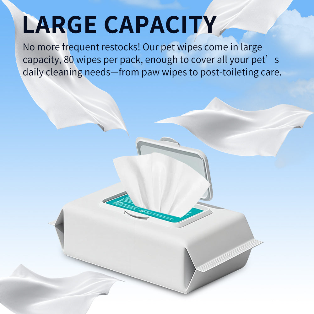 Pet Wipes For Dogs,Cats-Unscented,Alcohol-Free Gentle Grooming Wipes For Paws, Body,Bum-Quick Cleaning For Fresher, Healthier Pet-100 Sheets